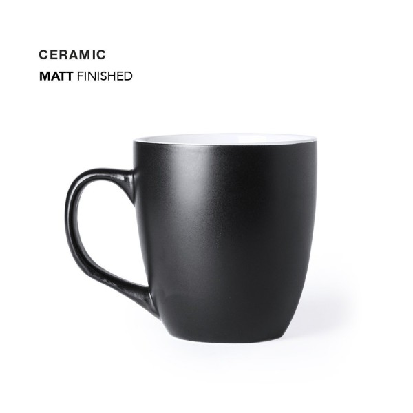 Mug en céramique avec cuillère intégrée