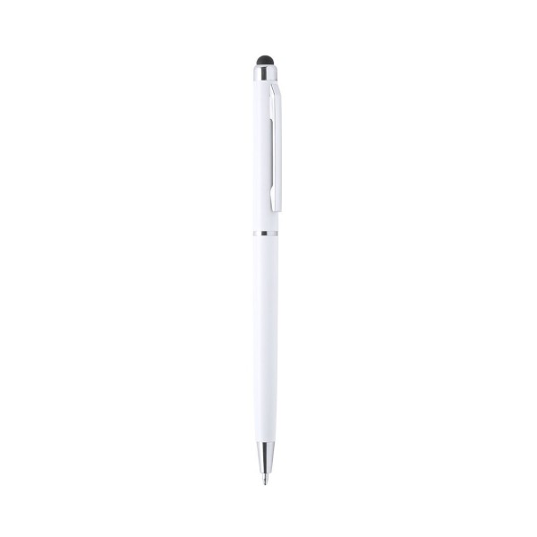 Stylo à bille rotatif métallique avec stylet