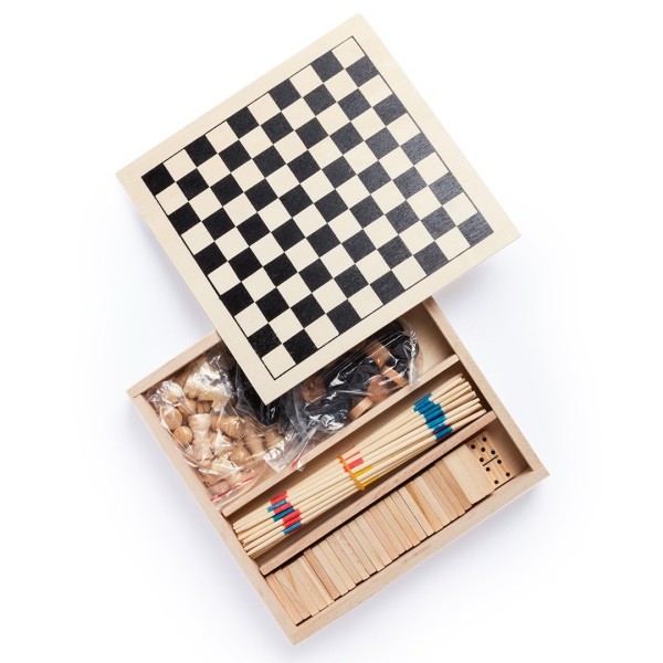 Set Jeu Xigral 4-en-1 en Bois