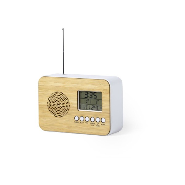 Horloge Radio Tulax Multifonctions en Bambou