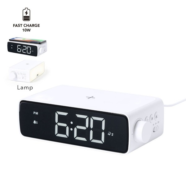 Horloge Multifonction avec Chargeur Sans Fil et Lampe LED