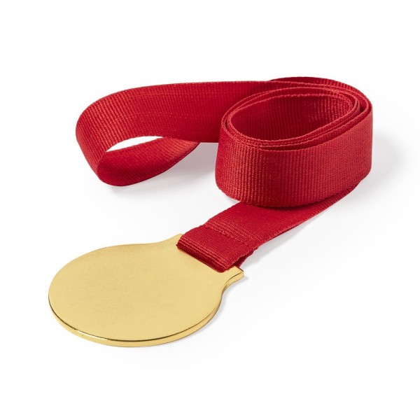 Médaille Maclein en Métal Doré avec Ruban Rouge