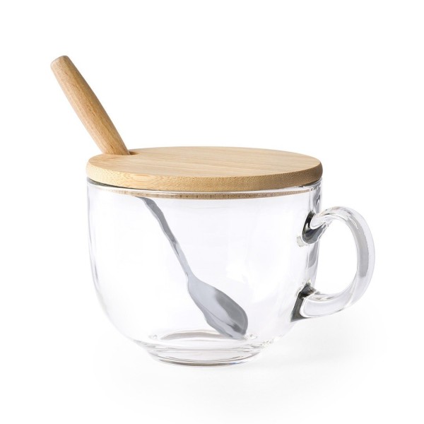 Tasse Yirax Nature avec Couvercle Bambou et Cuillère