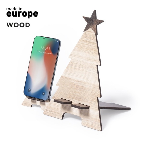 Support Irise - Support Smartphone Sapin de Noël en Bois