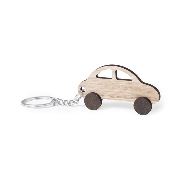 Porte-Clés Voiture en Bois Bicolore