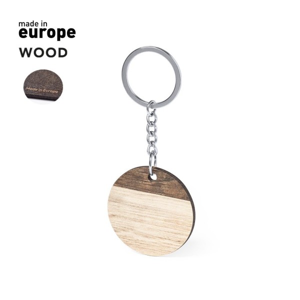 Porte-Clés Ciran en Bois Naturel Bicolore