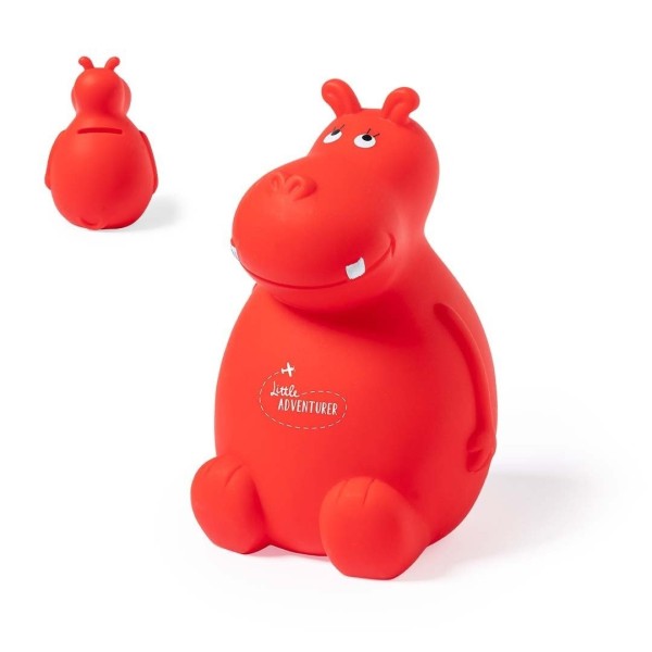 Tirelire Hippo en PVC souple pour enfants