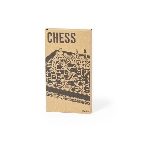 Jeu d'échecs blitz en bois pliable