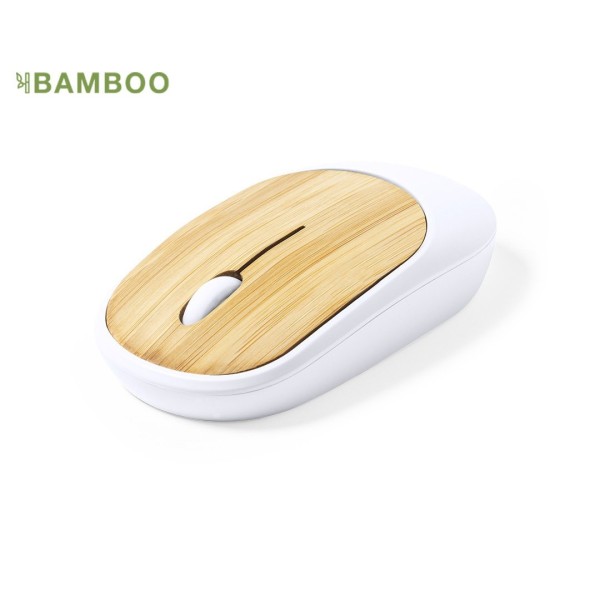 Souris sans fil ergonomique en bambou